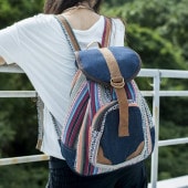 ネパールゲリとデニムのバックパック