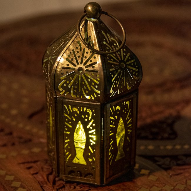Moroccan style Openwork LED Candle Lantern
