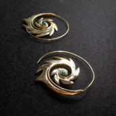 Indian Spiral Hoop Earrings for pierced ears