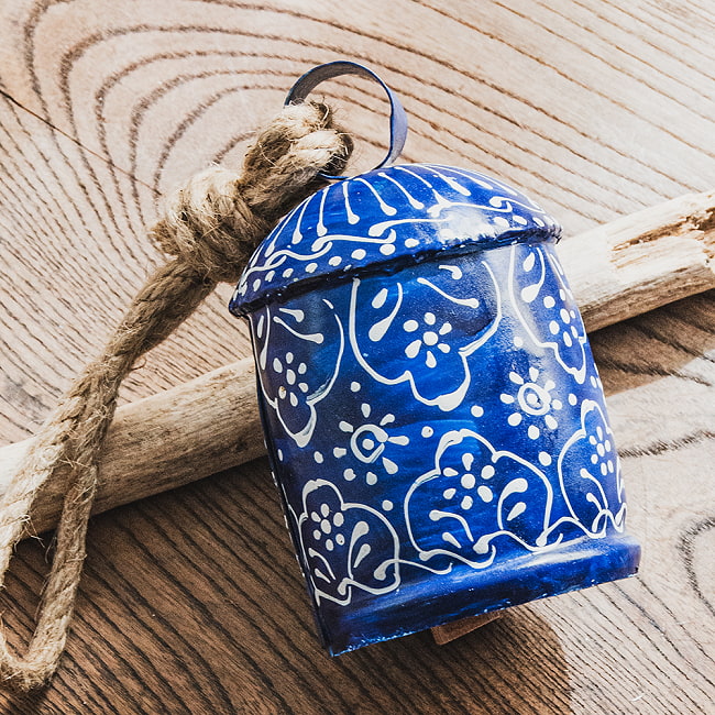 Indian Hand-painted Cow Bells with Jute Rope