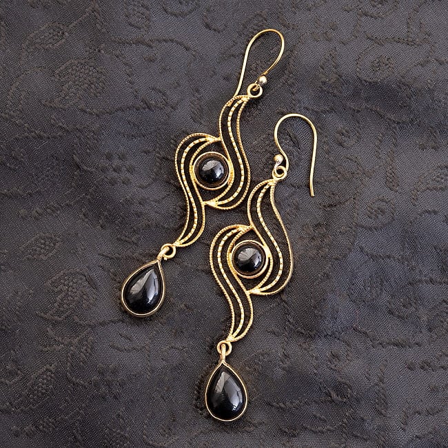Indian Black Onyx Earrings