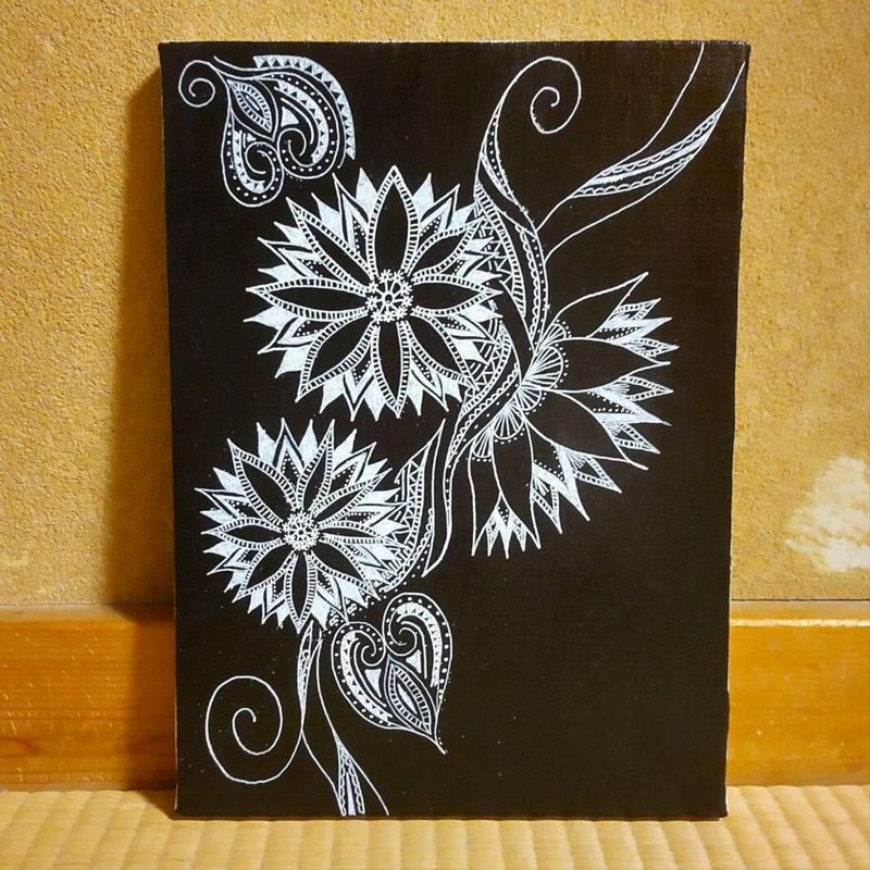 恋は闇　作：美彩都　Acrylic Painting Art campus