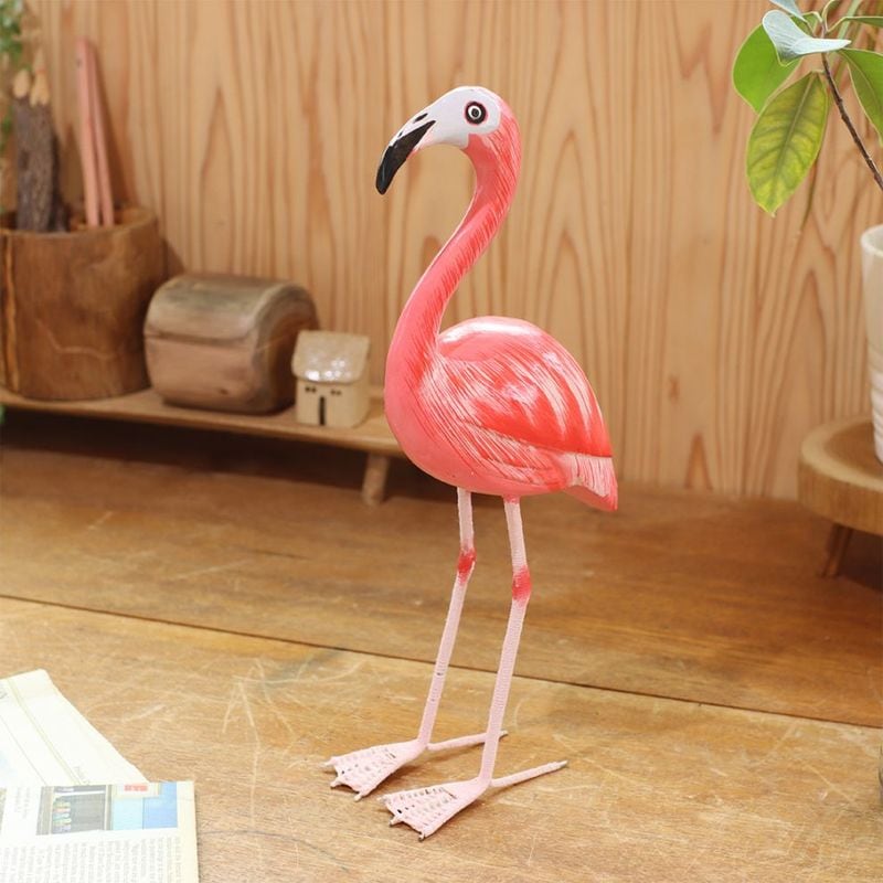 Wooden Flamingo L