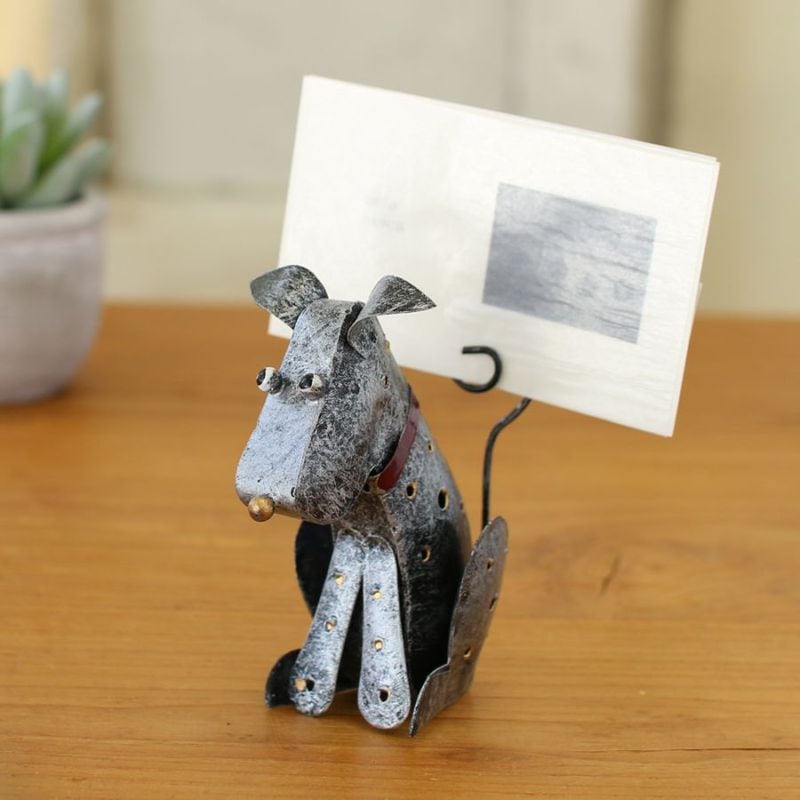 Sitting Dog Card Stand