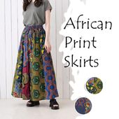 African print skirts