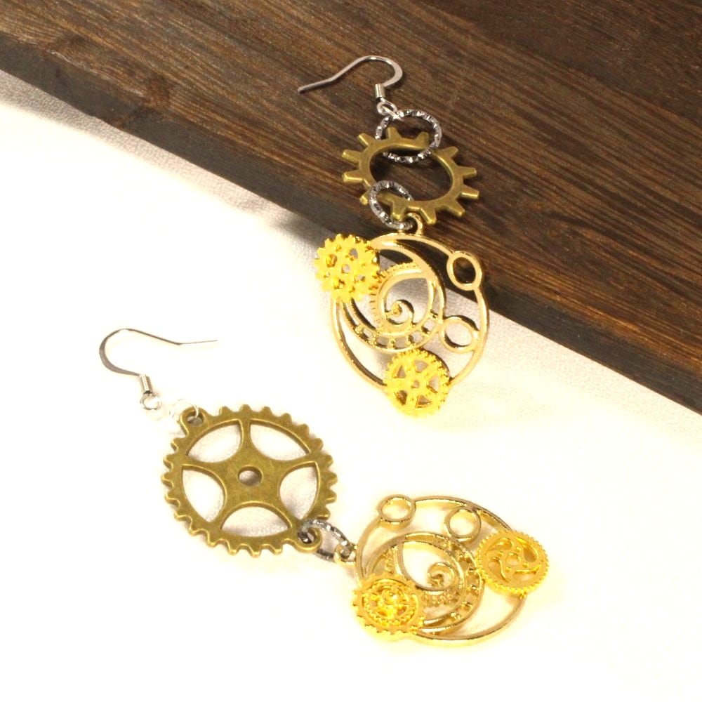 Steampunk Earrings for pierced ears