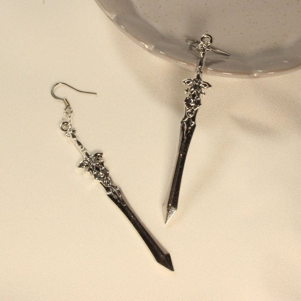 Sword Earrings for pierced ears