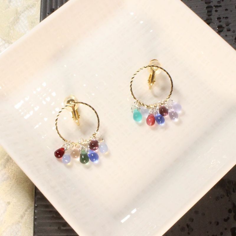 Czech Glass Beads Clip-on Earrings