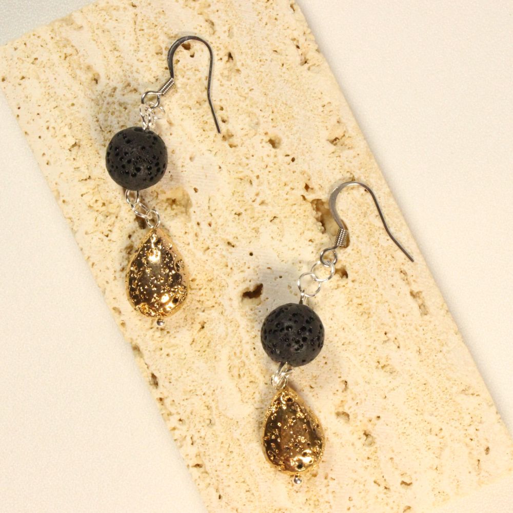 Lava Earrings for pierced ears