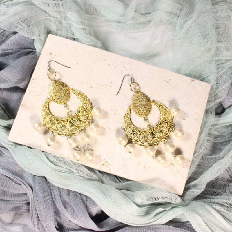 Openwork Earrings for pierced ears