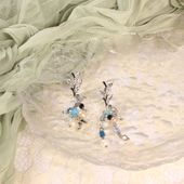 Czech Glass Beads & Freshwater Pearls Clip-on Earrings　