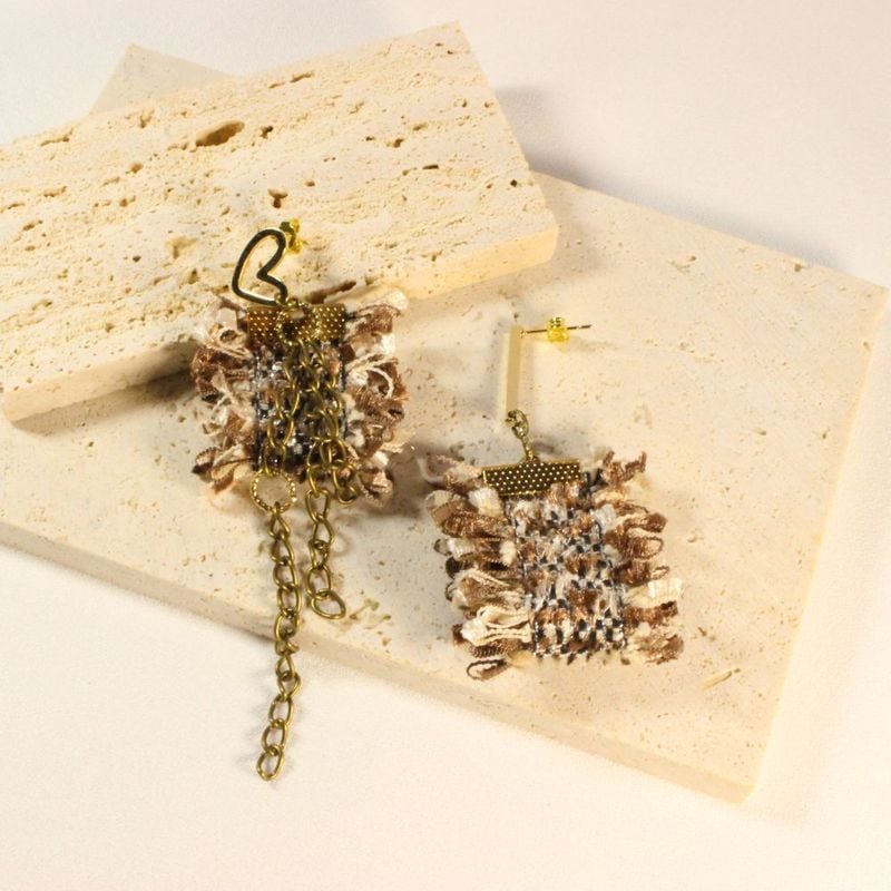 Asymmetrical Earrings for pierced ears