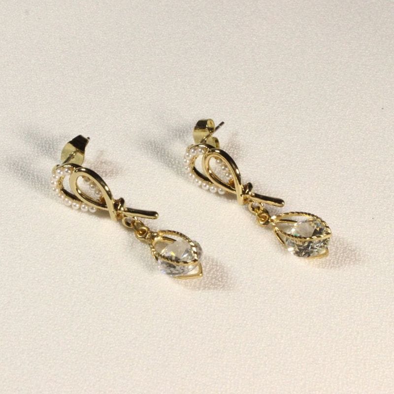 Ribbon Earrings for pierced ears