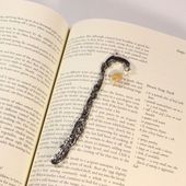 Dolphin Metal Bookmarks with shell beads