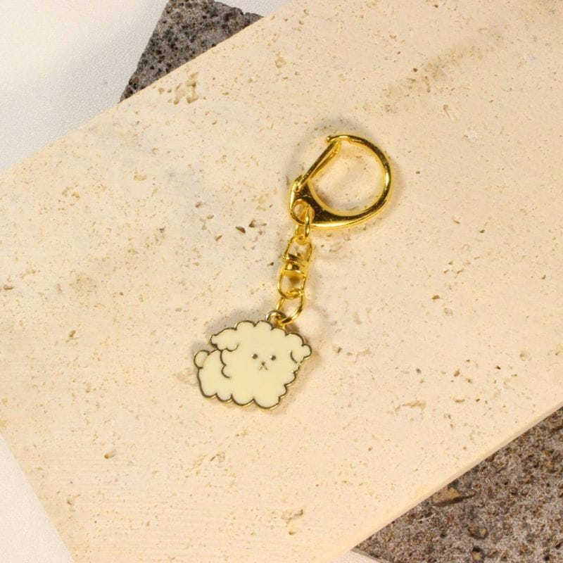Fluffy Dog Keychains