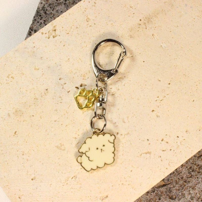 Fluffy Dog Keychains
