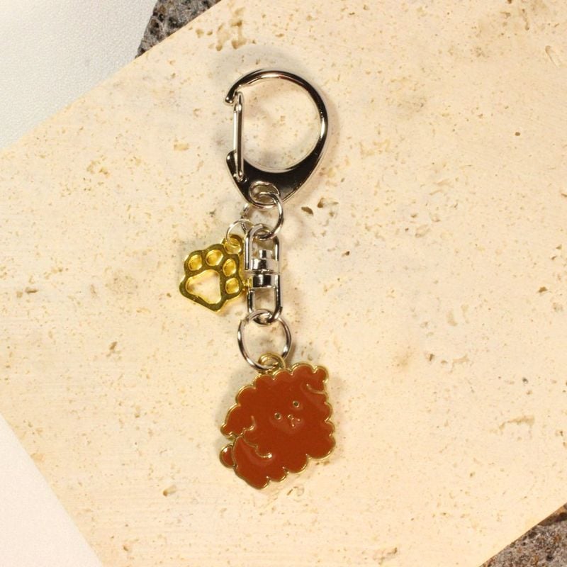 Fluffy Dog Keychains