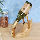 Wooden Duck Wine Bottle Holder