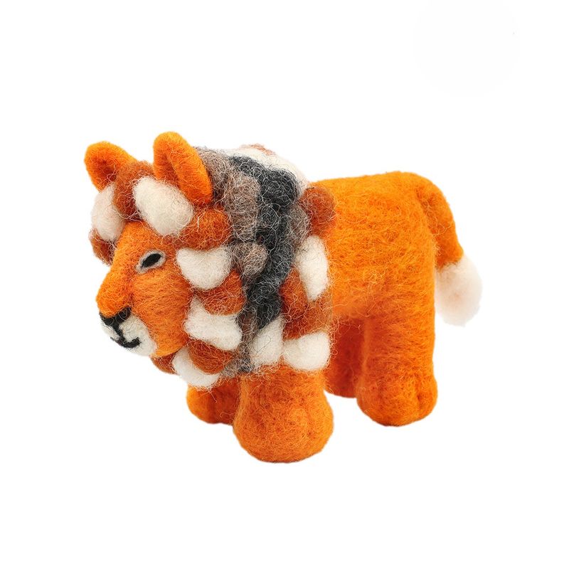 Nepal Wool Felt Animal Ornament - Lion