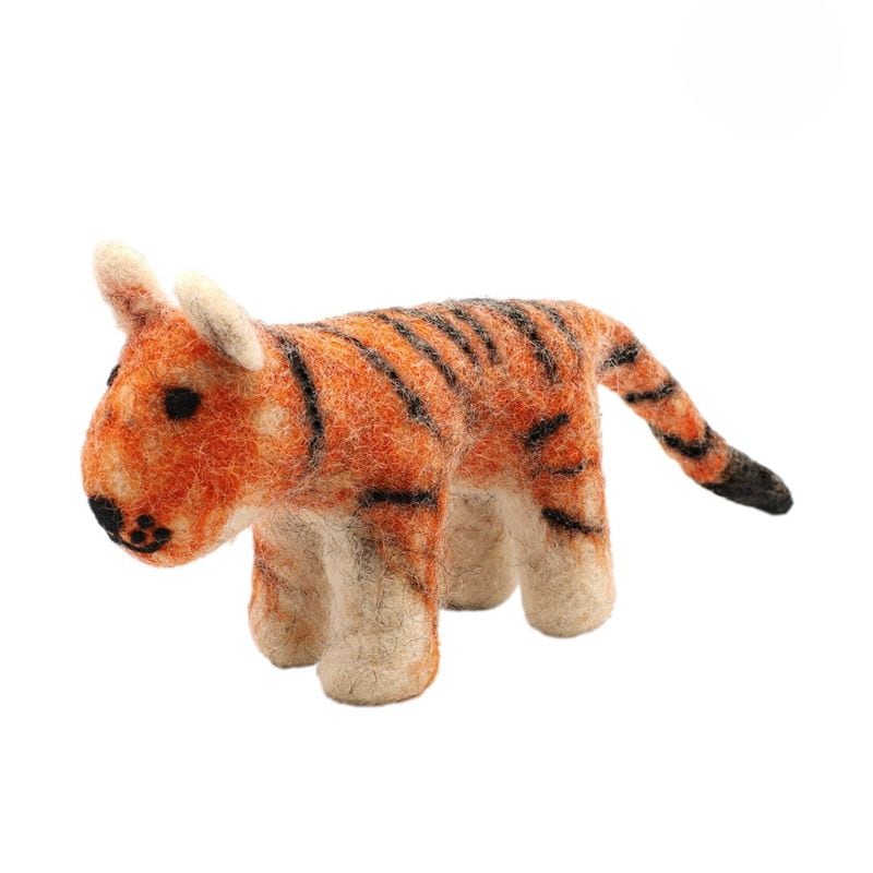 Nepal Wool Felt Animal Ornament - Tiger