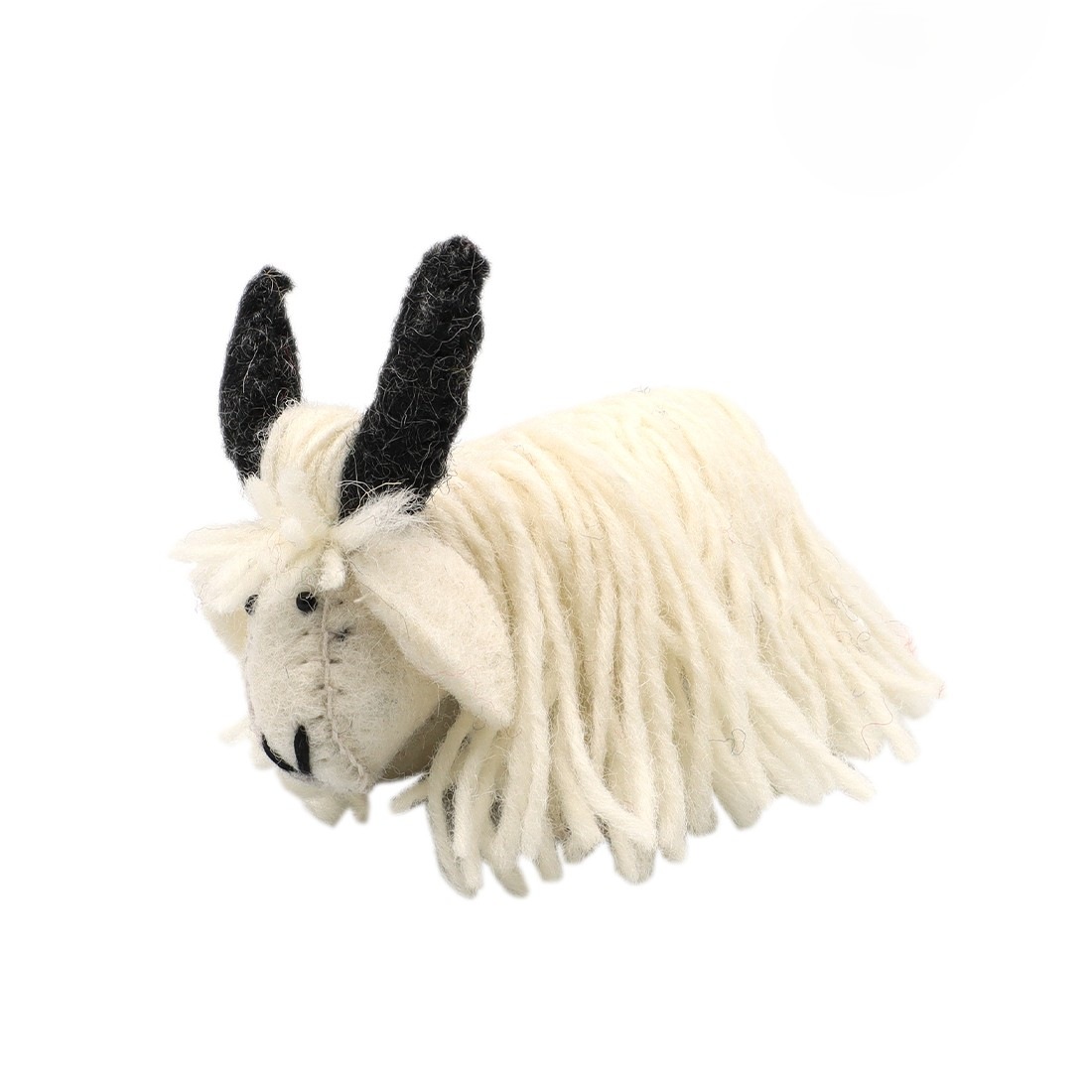 Nepal Wool Felt Animal Ornament - White Yak
