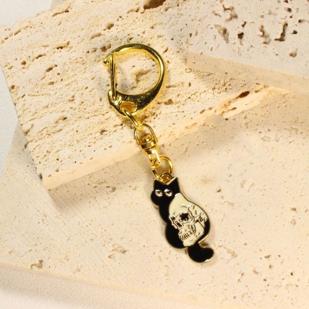 Gothic Cat Keychains