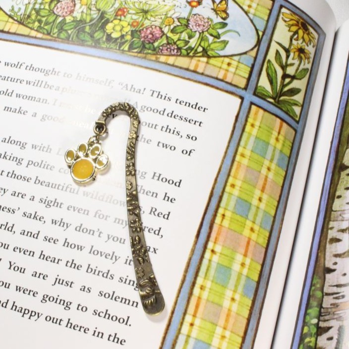 Paw Metal Bookmarks-Yellow