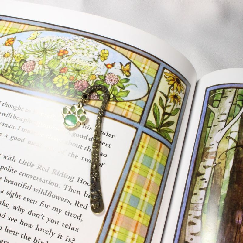Paw Metal Bookmarks-Green