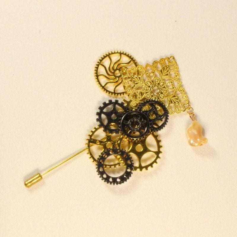 Steampunk Hatpins with shell beads