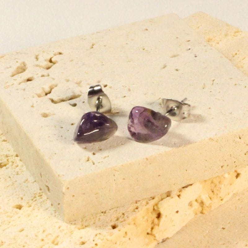 Amethyst Earrings for pierced ears