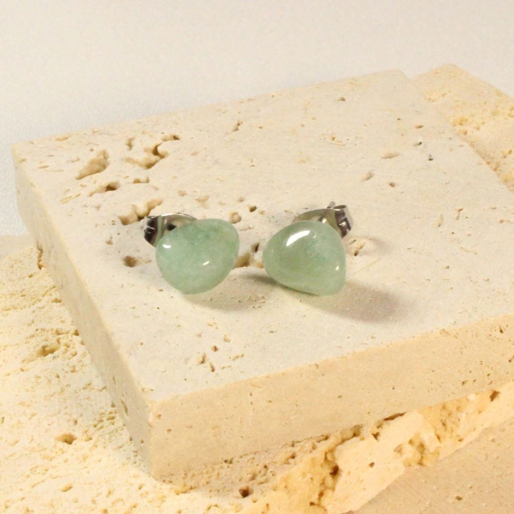 Green Aventurine Earrings for pierced ears