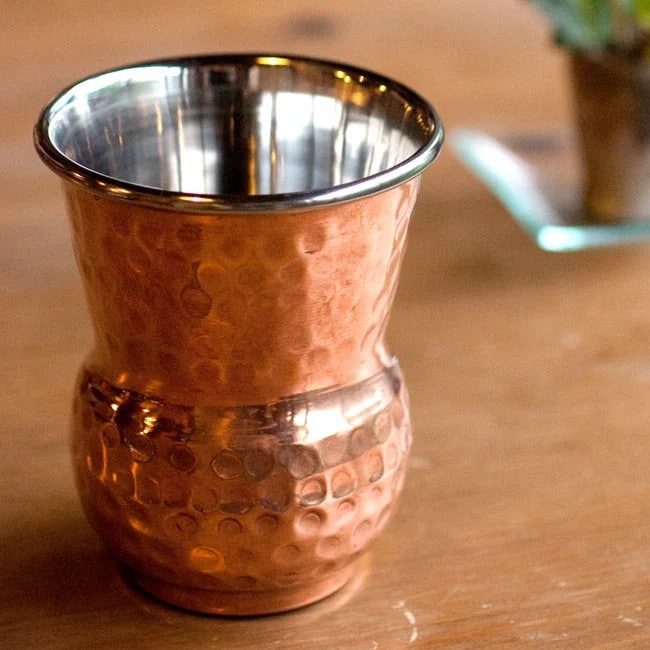 Indian Hammered Copper Decorative Tumblers