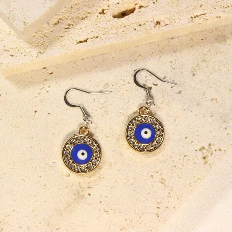 Evil Eye Earrings for pierced ears