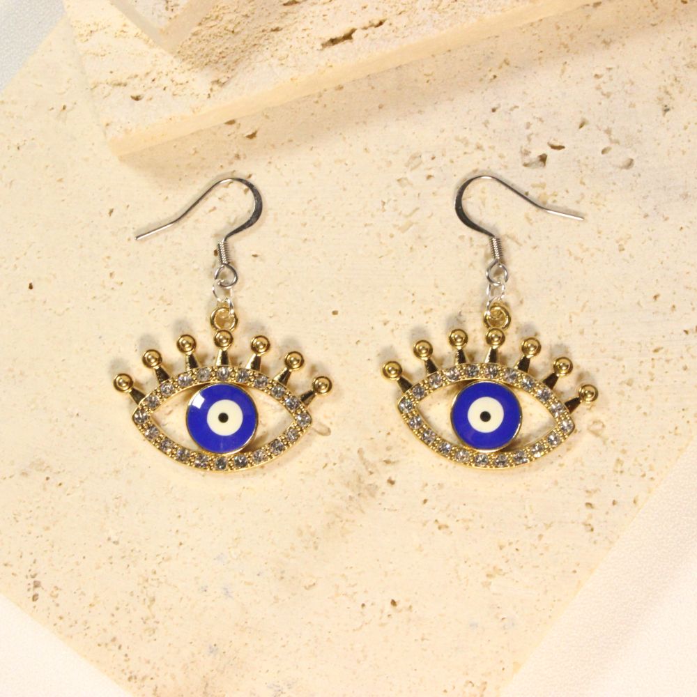 Evil Eye Earrings for pierced ears