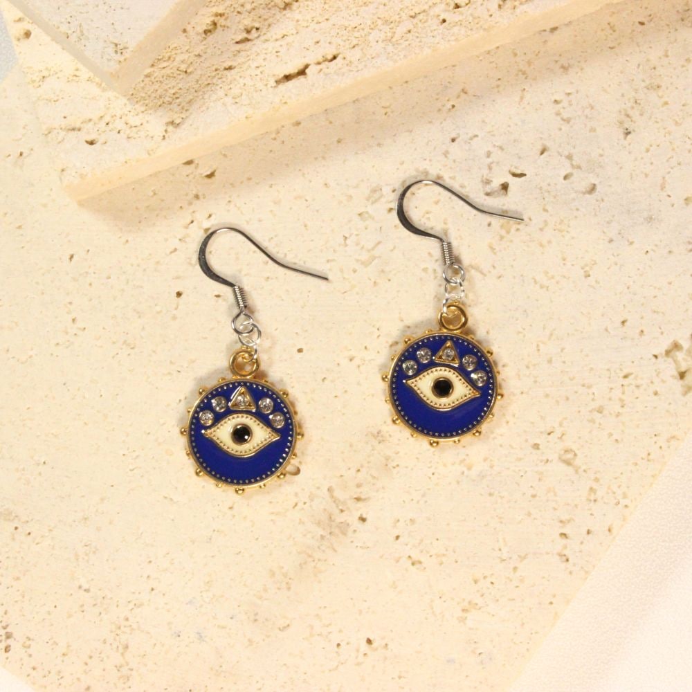 Evil Eye Earrings for pierced ears
