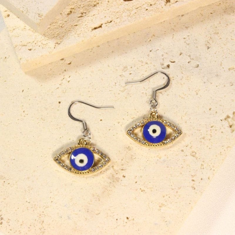 Evil Eye Earrings for pierced ears