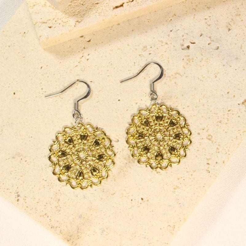 Openwork Earrings for pierced ears