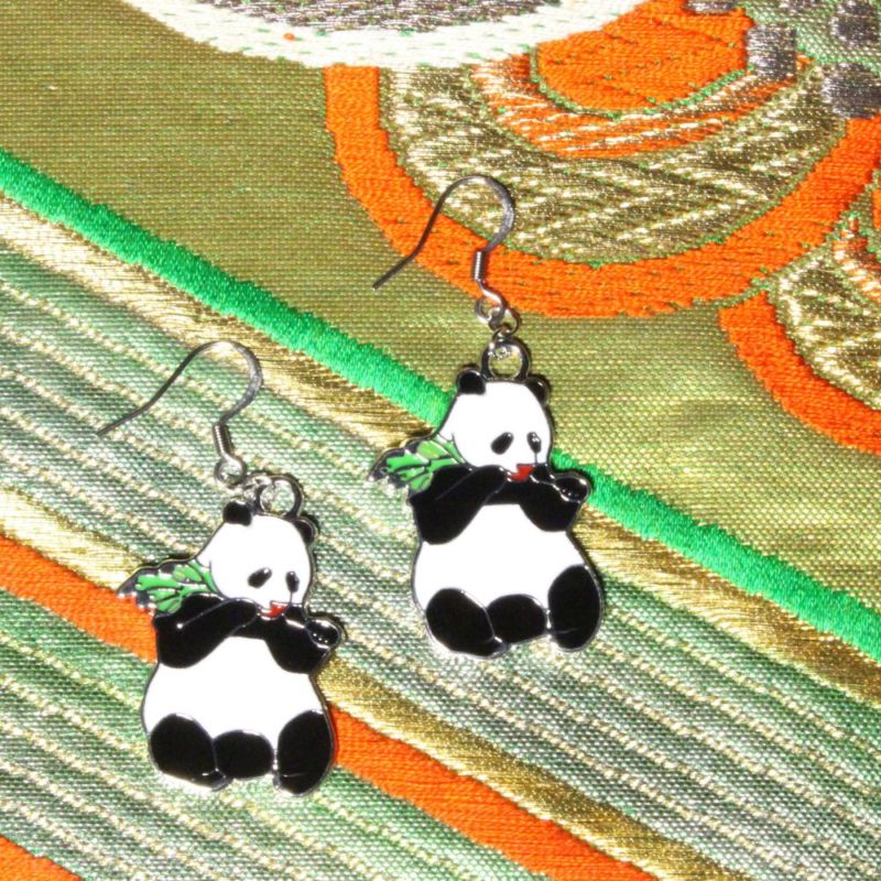 Panda Bear Earrings for pierced ears