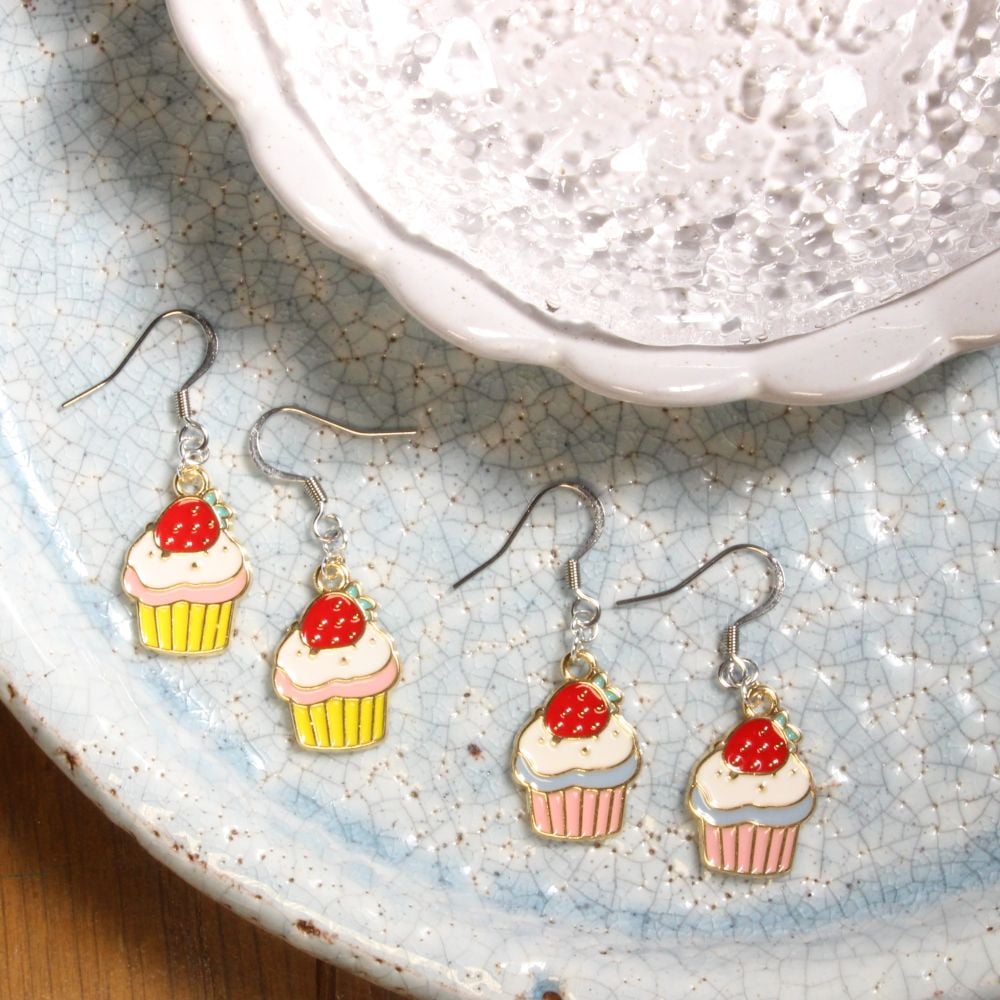 Cupcakes Earrings for pierced ears