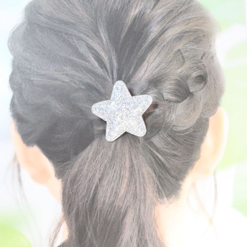 Silver Twinkle Star Hair Tie