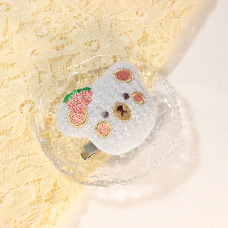 Stuffed Blue Bear Brooch