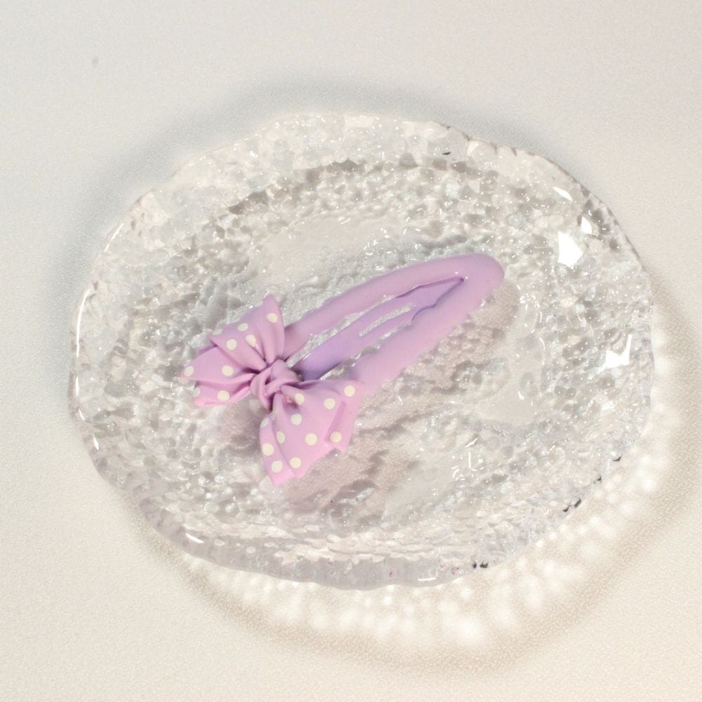 Bow Hair Clips - Lavender