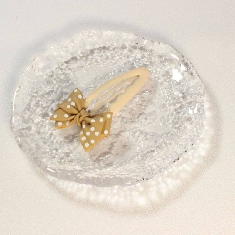 Bow Hair Clips - Brown