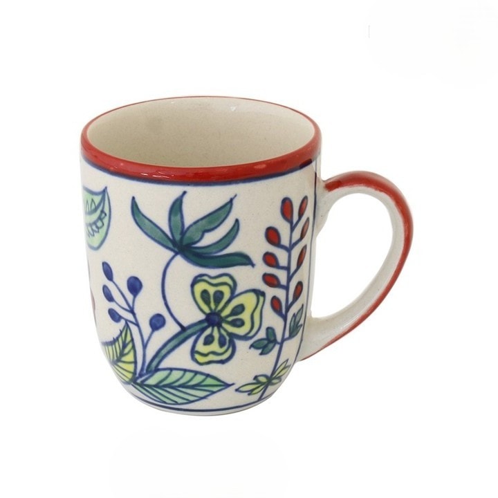 Priya Mugs - red flower