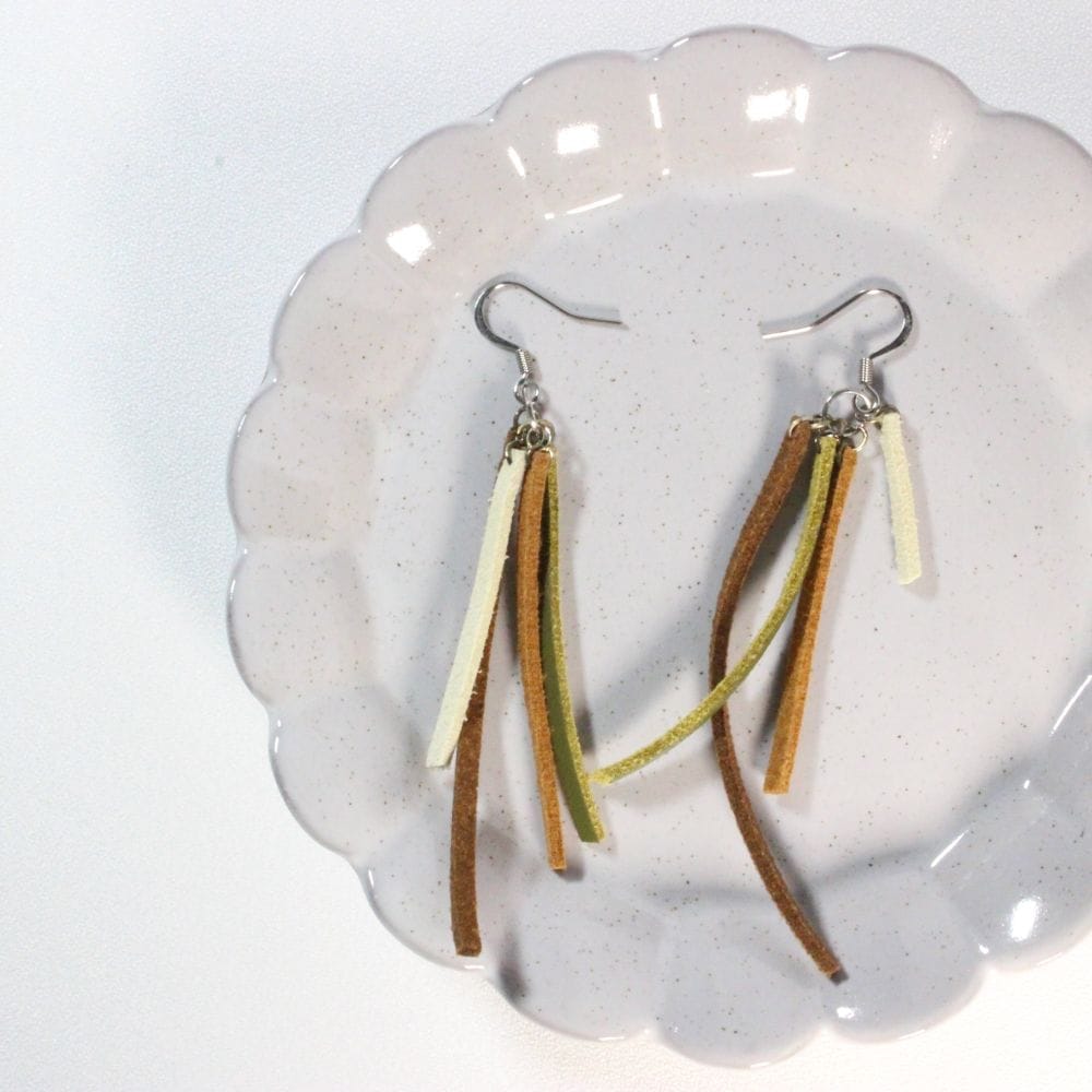 Faux Leather Cords Earrings for pierced ears