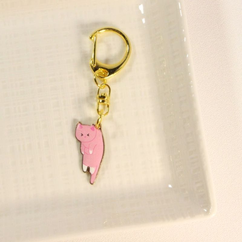 Pink Cat Keychains
