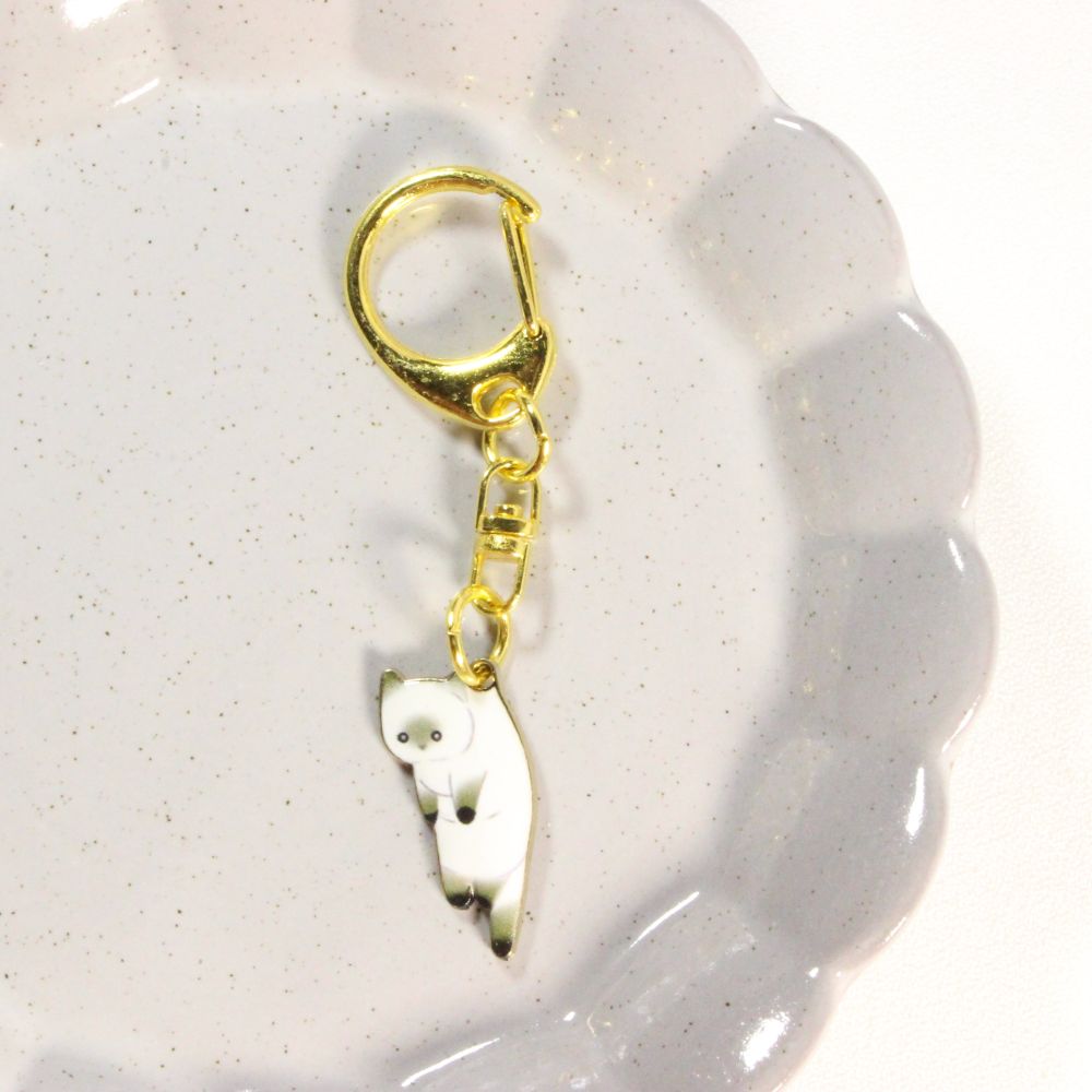 White Cat Keychains