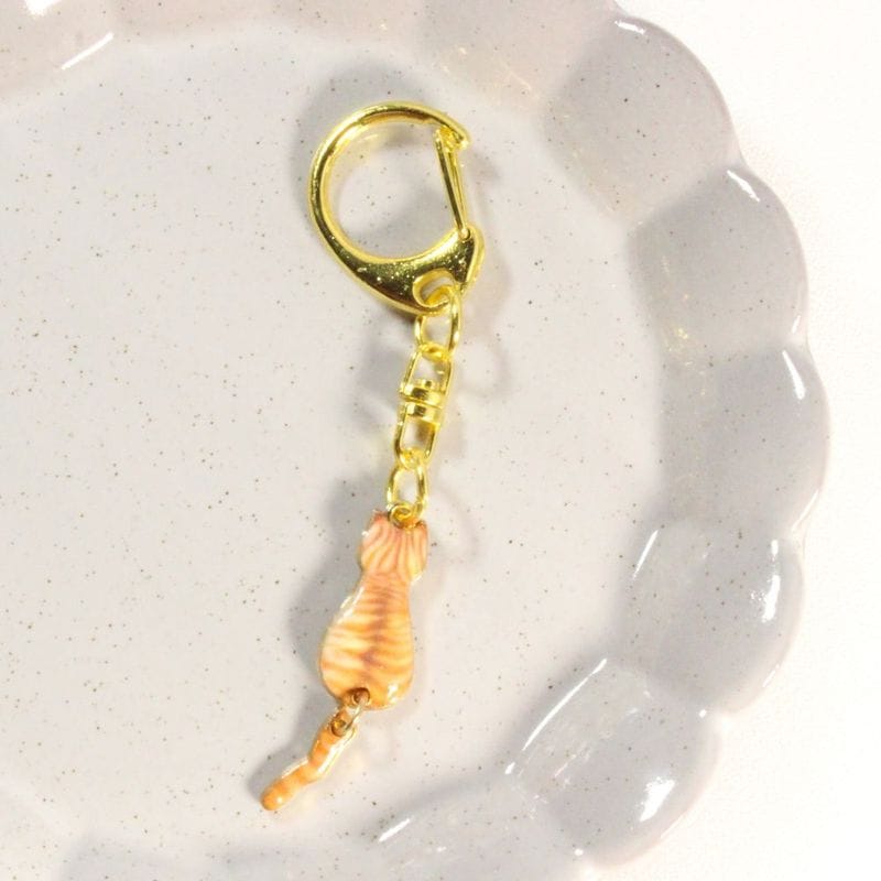 Orange Tabby Cat Keychains