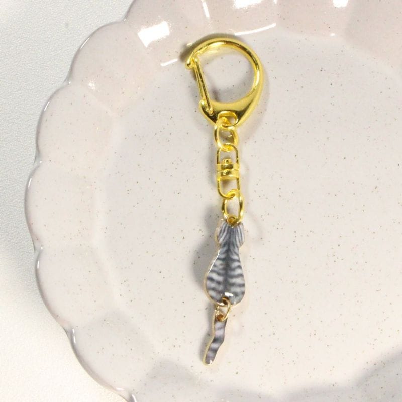 Silver Tabby Cat Keychains