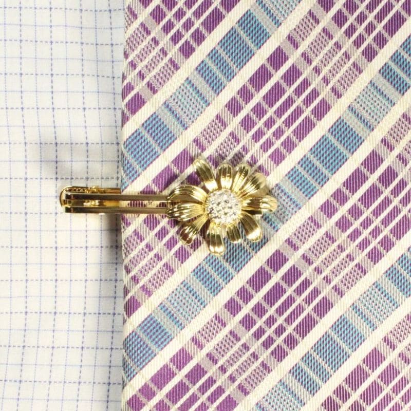 Flower Tie Clips